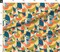 Multicolor Teal Retro Vintage Mid Century Modern 50S 60S Geometric Abstract Custom Printed Fabric by Spoonflower Various Fabrics by the Yard or Fat Quarter